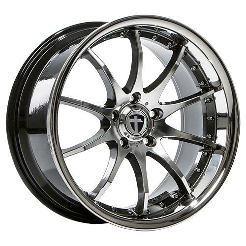 TOMASON TN8 hyperblack diamant poliert mit Edelstahlbett 8.5Jx19 5x112 ET45