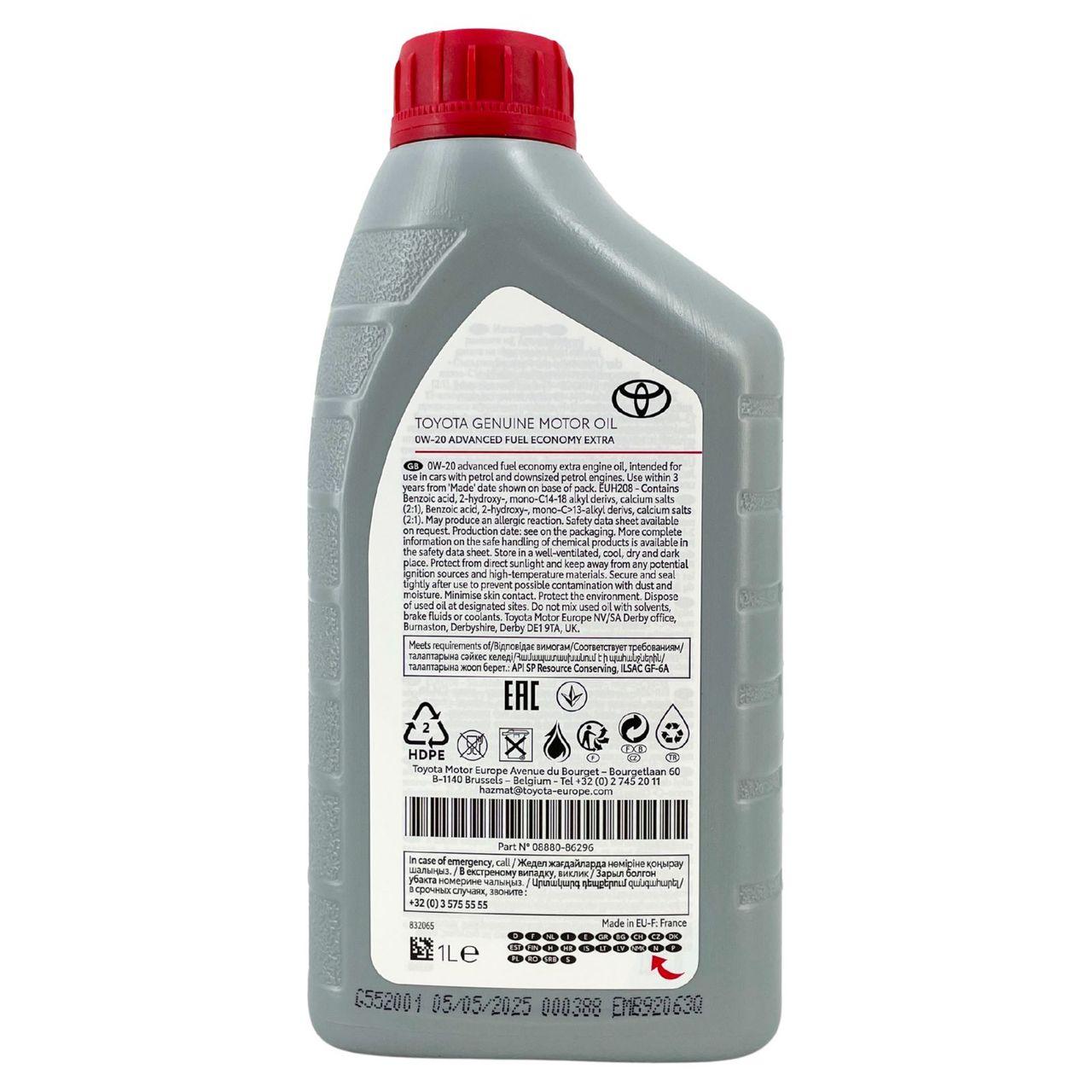 Toyota Advanced Fuel Economy Extra 0W-20 3x1 Liter