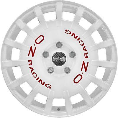 OZ RALLY RACING race white + red lettering 8.0Jx17 5x100 ET35