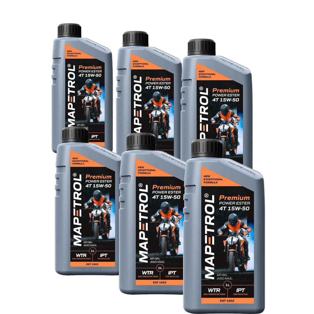 Mapetrol Premium Power Ester 4T 15W-50 6x1 Liter