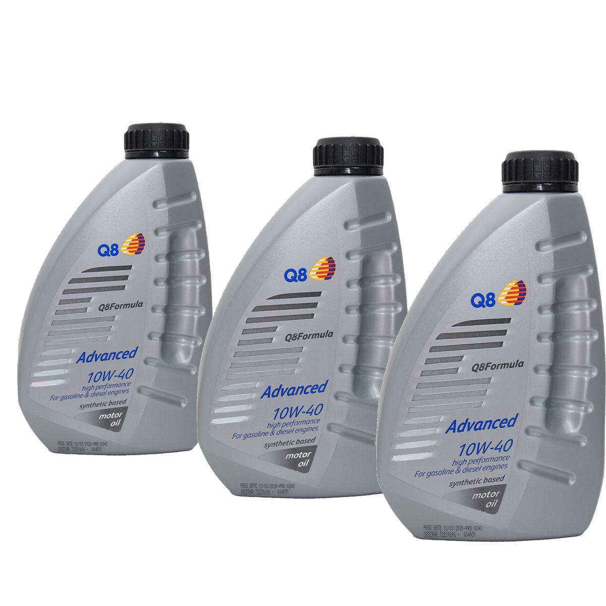 Q8 Formula Advanced 10W-40 3x1 Liter