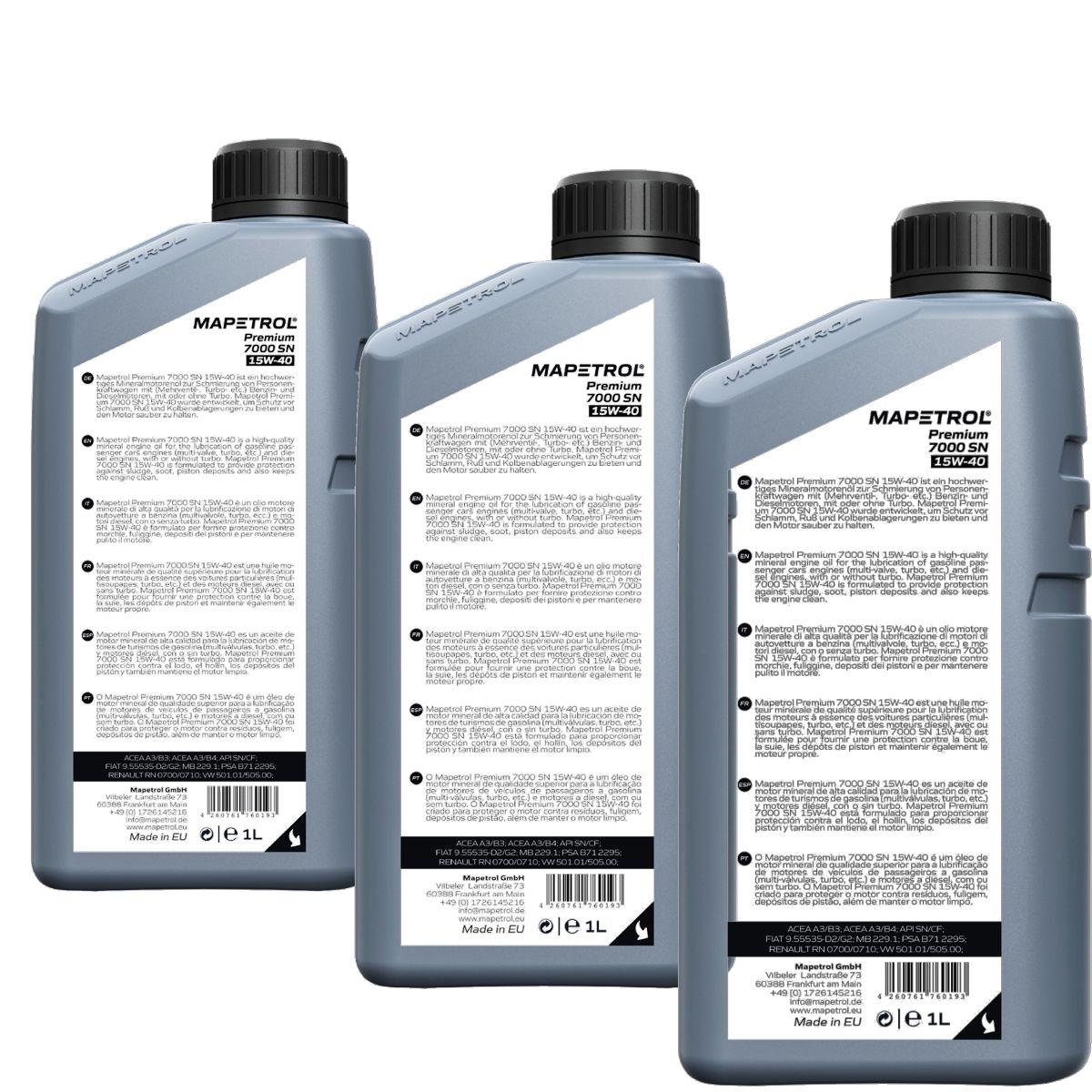 Mapetrol Premium 7000 SN 15W-40 3x1 Liter