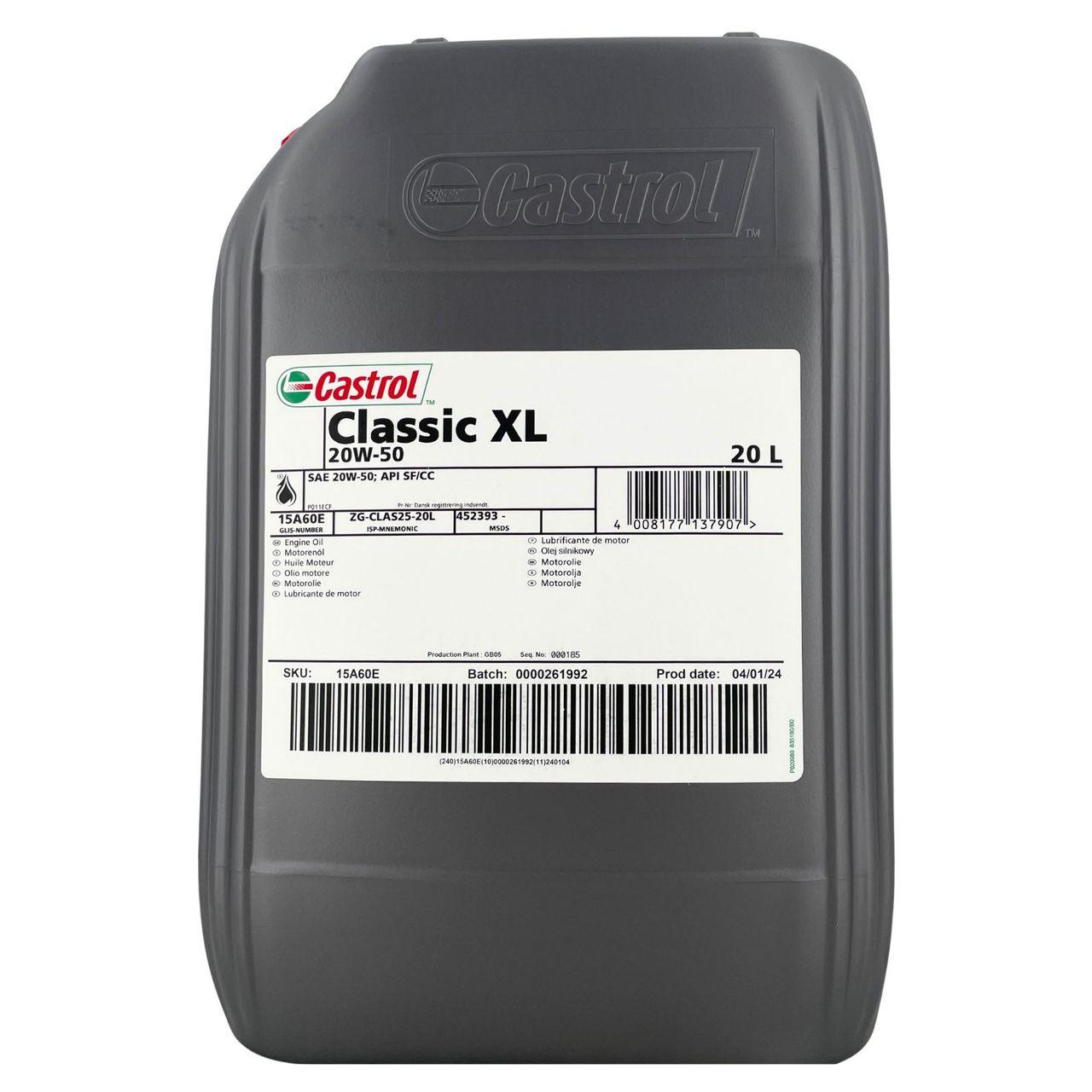 Castrol Classic XL 20W-50 20 Liter