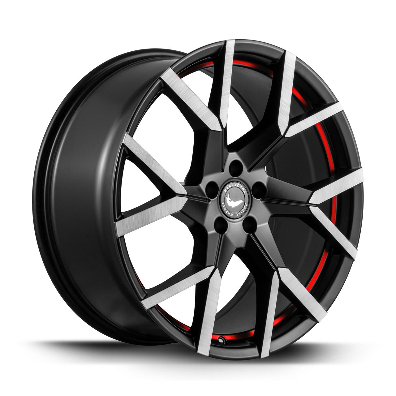 BARRACUDA TZUNAMEE EVO dark Gunmetal brushed undercut Trimline red 9.0Jx20 5x112 ET35