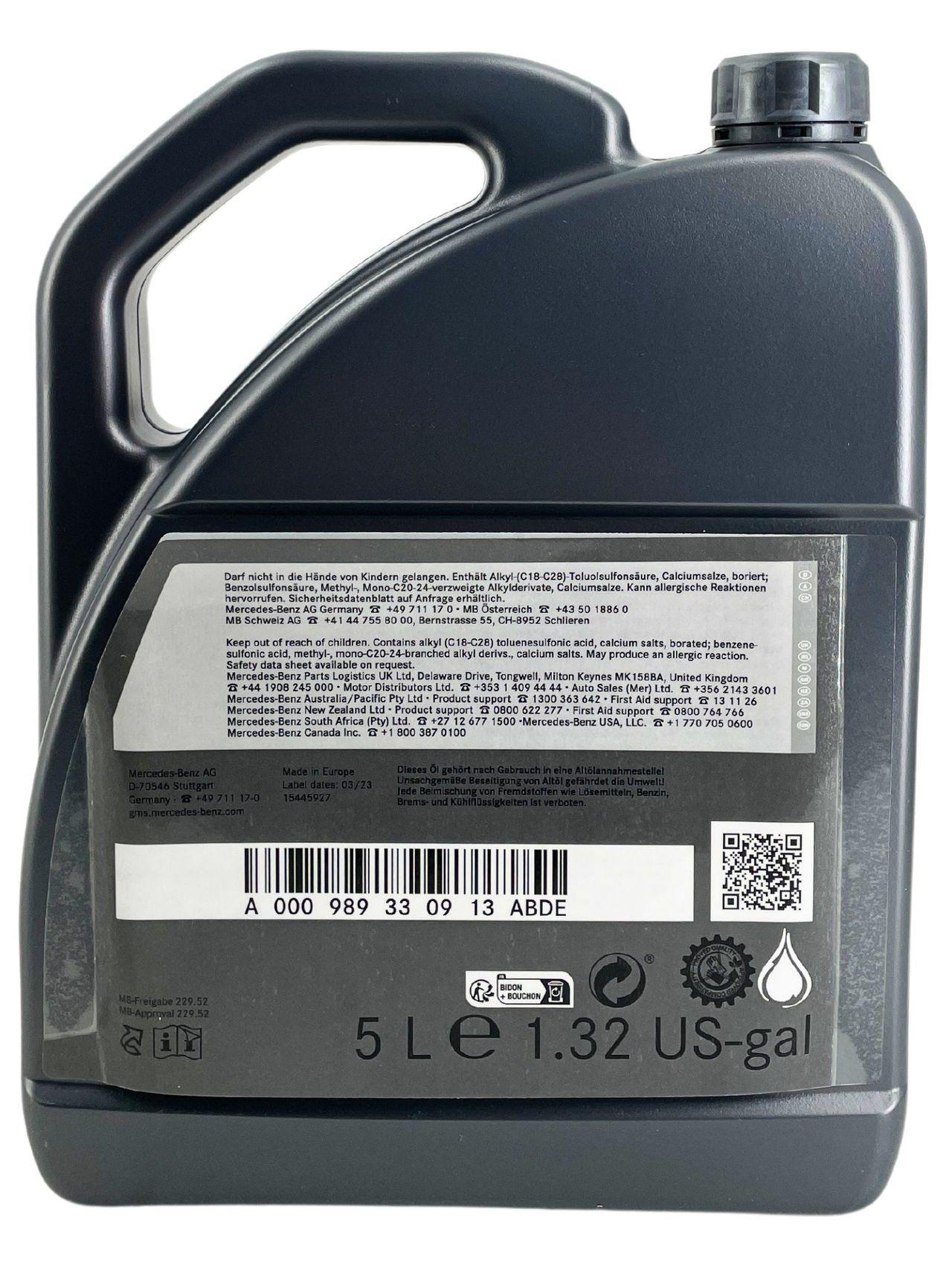 Mercedes 5W-30 229.52 5 Liter
