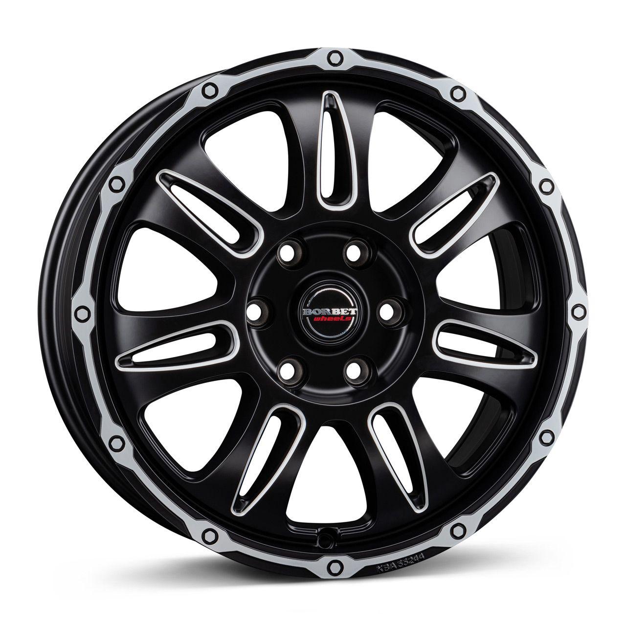 BORBET DESIGN CW8 black rim window polished matt 8.0Jx18 6x130 ET48