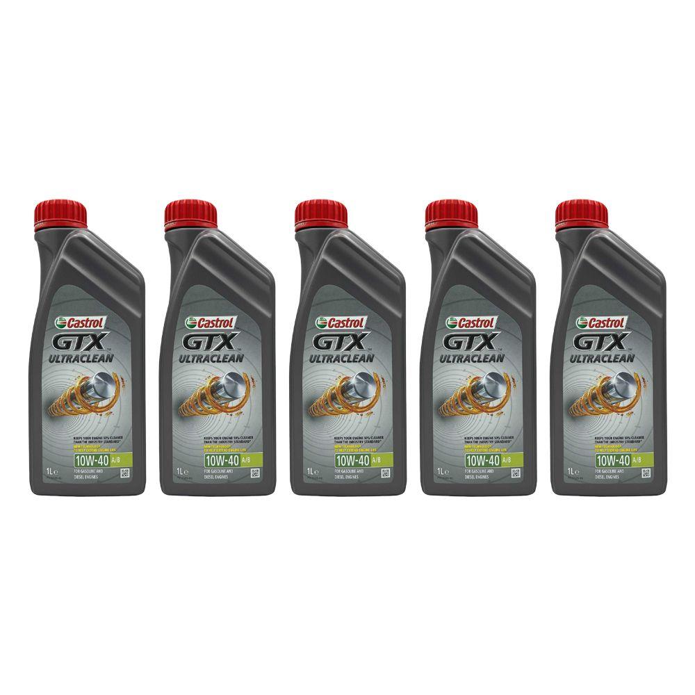 Castrol GTX Ultraclean 10W-40 Motoröl, 4 Liter - Für Benzin & Diesel