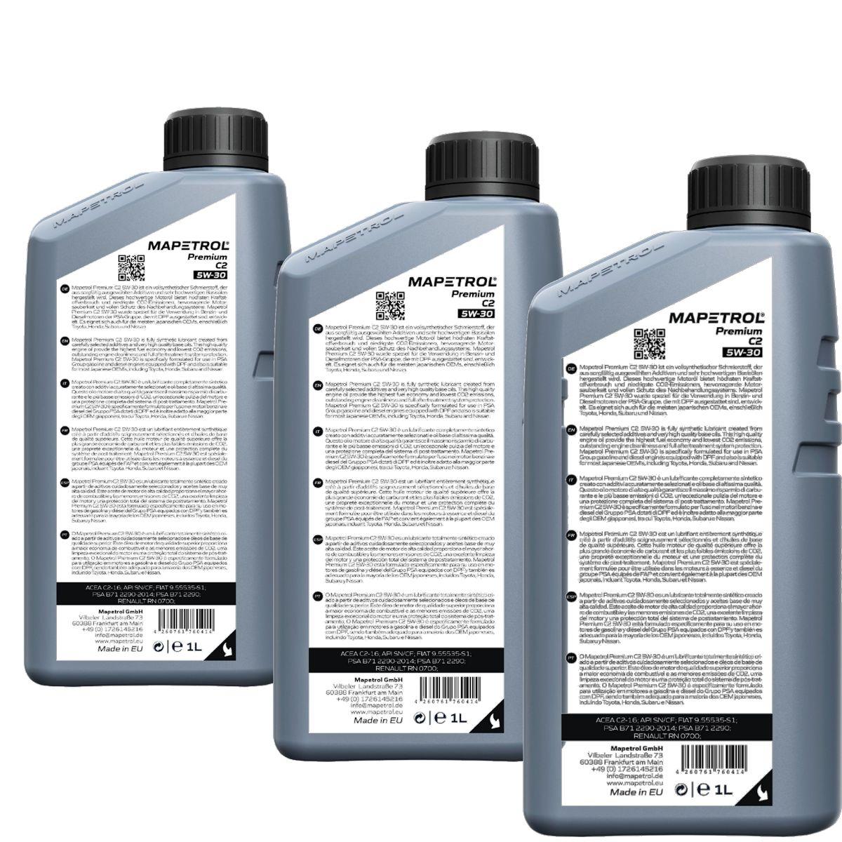 Mapetrol Premium C2 5W-30 3x1 Liter
