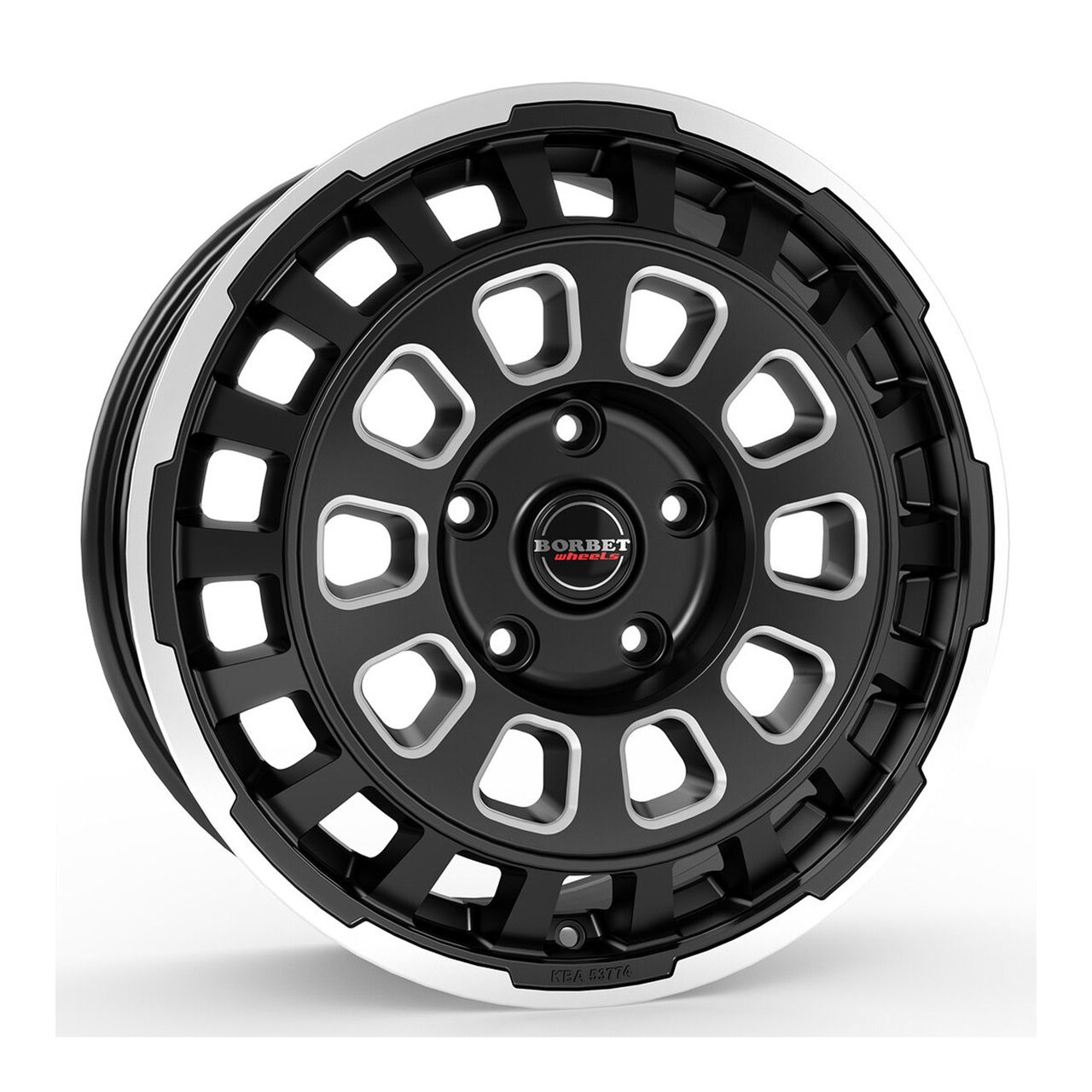 BORBET DESIGN CW7 black rim window polished matt 7.5Jx18 5x130 ET53