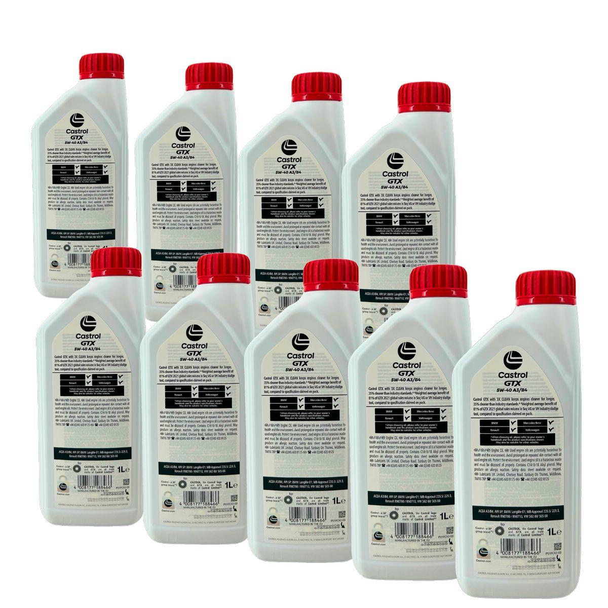 Castrol GTX 5W-40 A3/B4 9x1 Liter