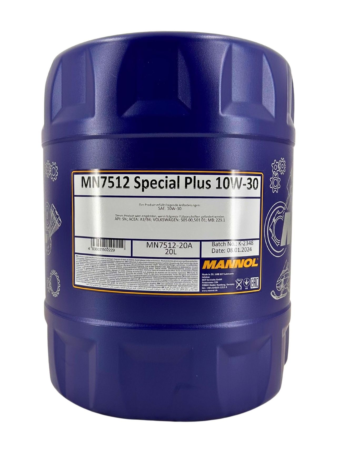 Mannol 7512 Special Plus 10W-30 20 Liter