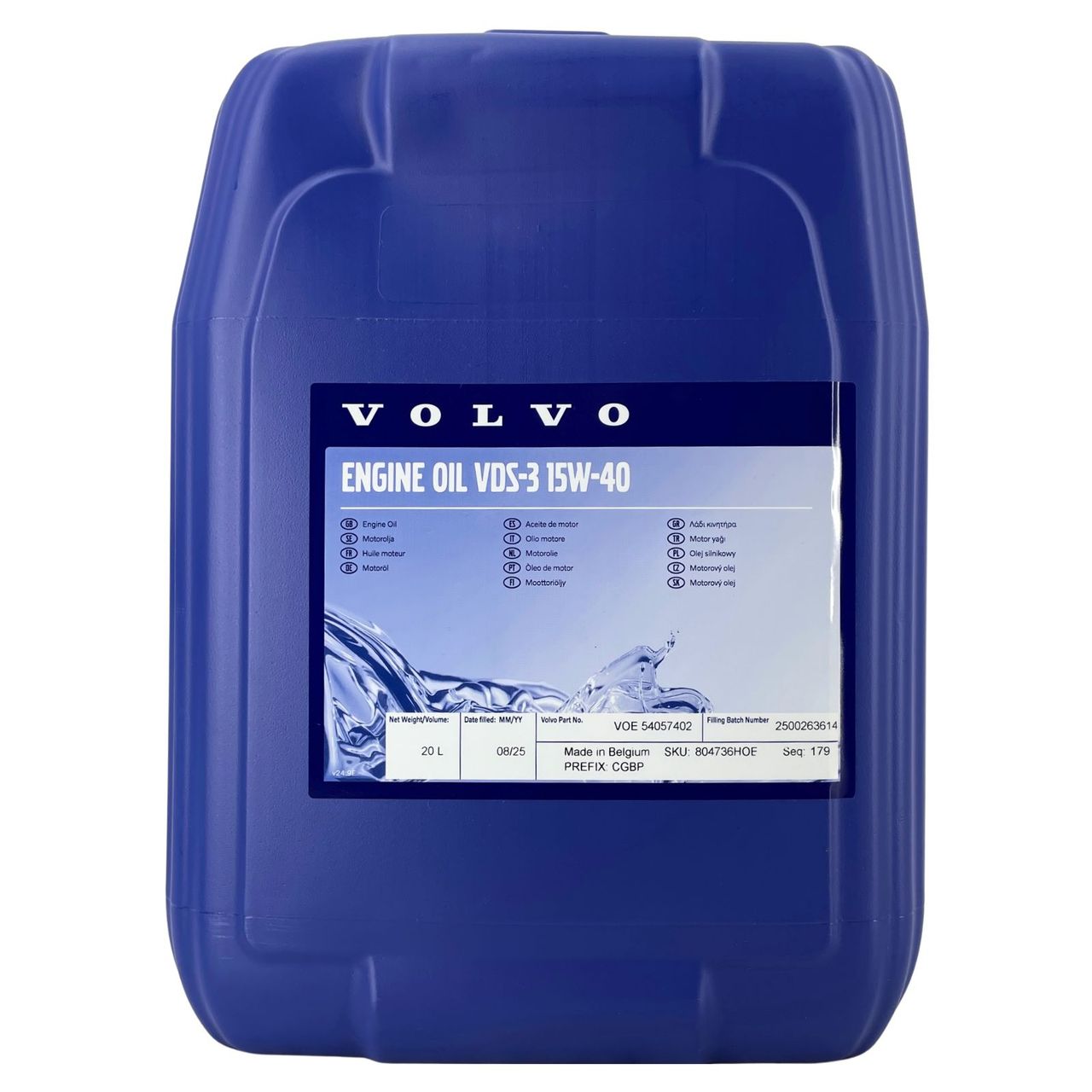 Original Volvo Engine Oil VDS-3 15W-40 20 Liter