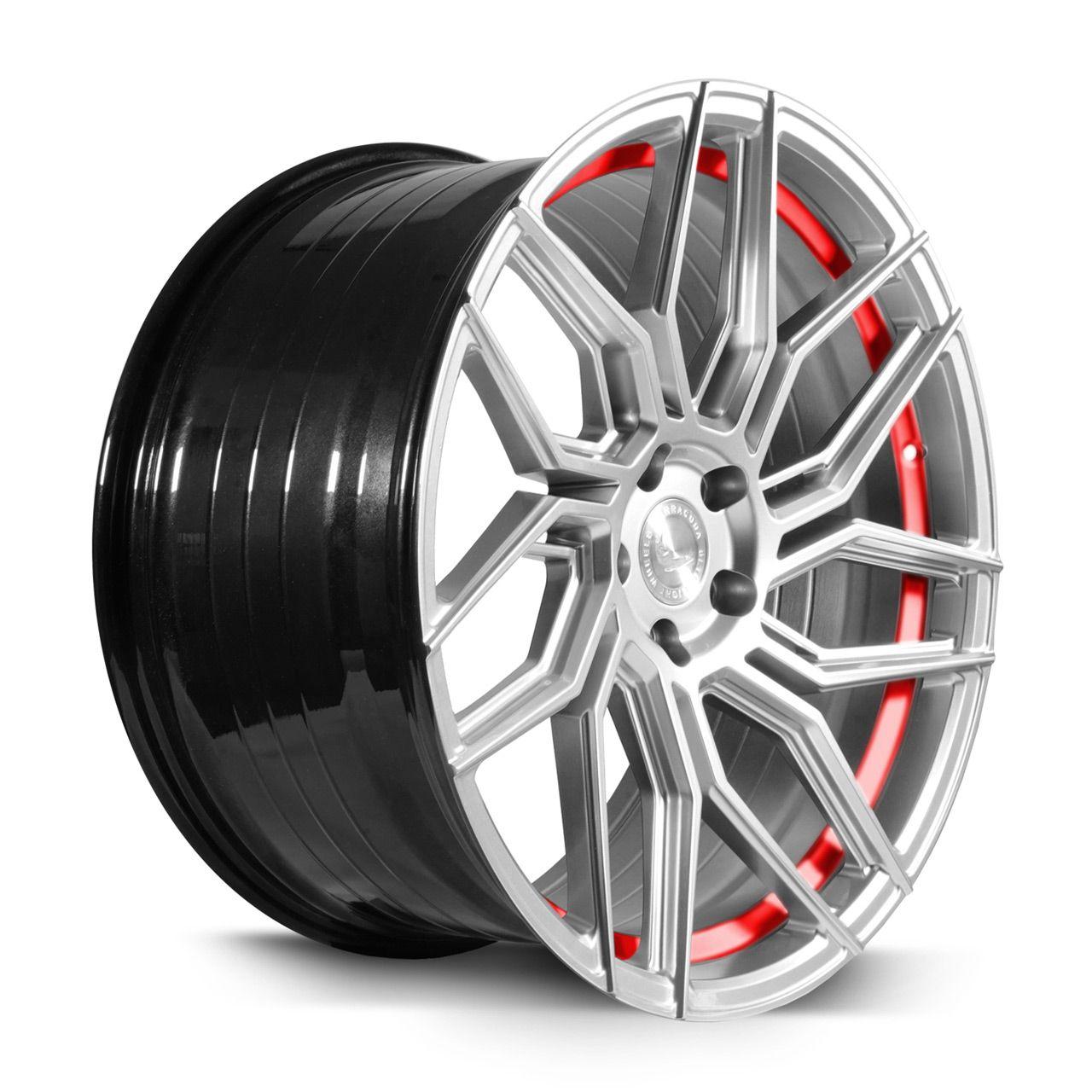 BARRACUDA DRAGOON Silver undercut Trimline red 9.0Jx19 5x114.3 ET43