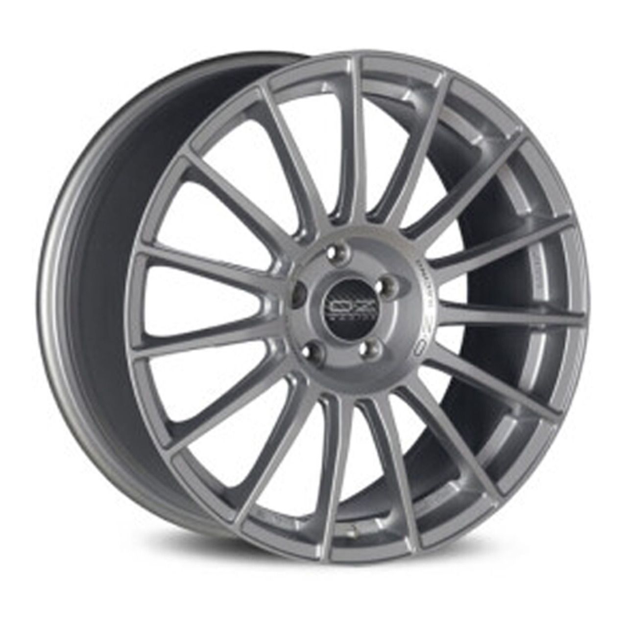 OZ SUPERTURISMO LM matt race silver + black lettering 8.0Jx18 5x112 ET45