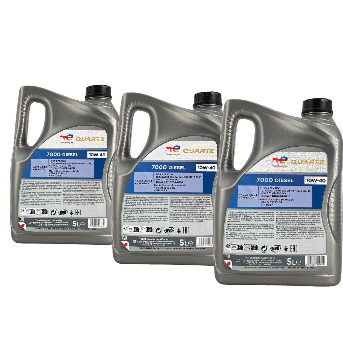 Total Quartz Diesel 7000 10W-40 3x5 Liter