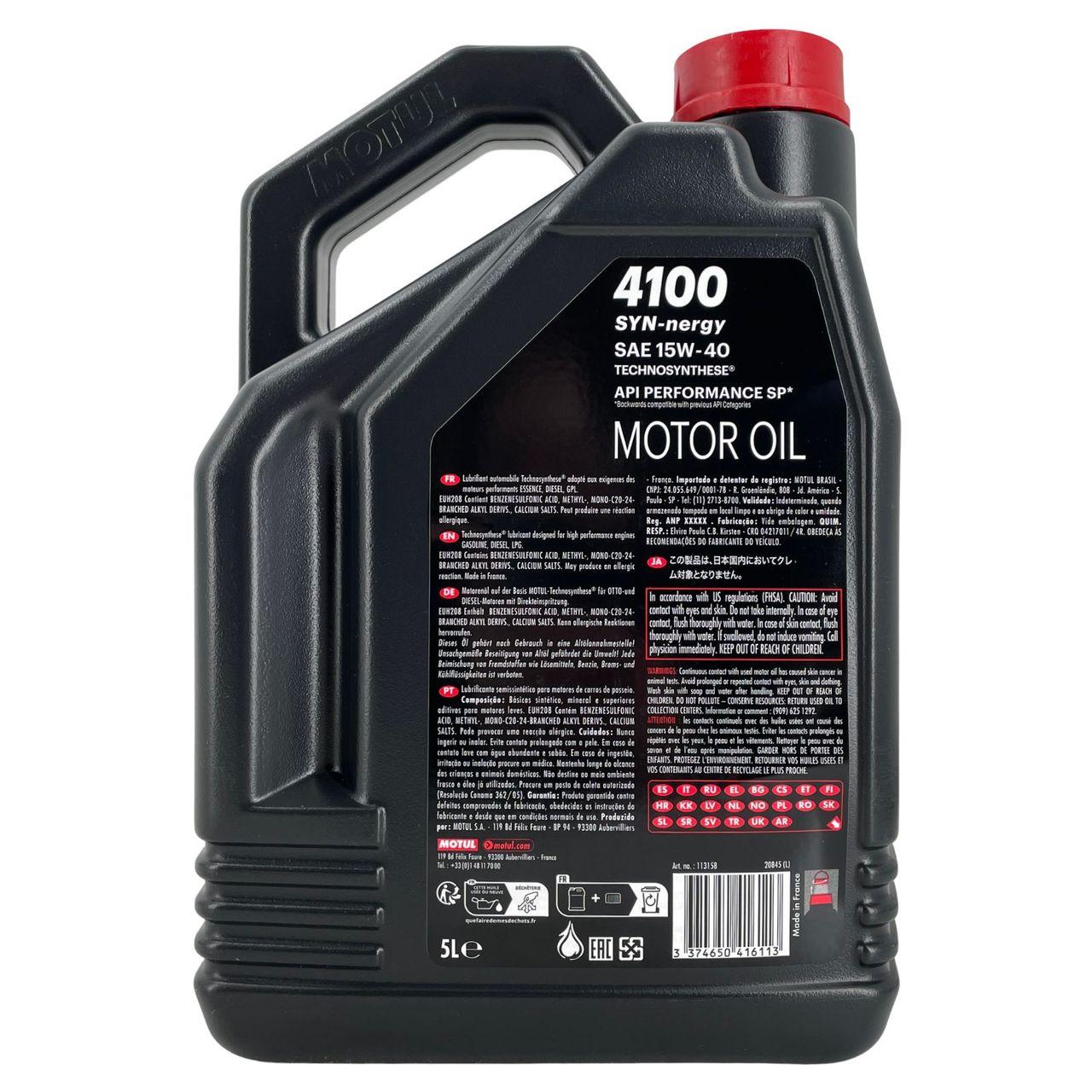 Motul 4100 SYN-nergy 15W-40 5 Liter