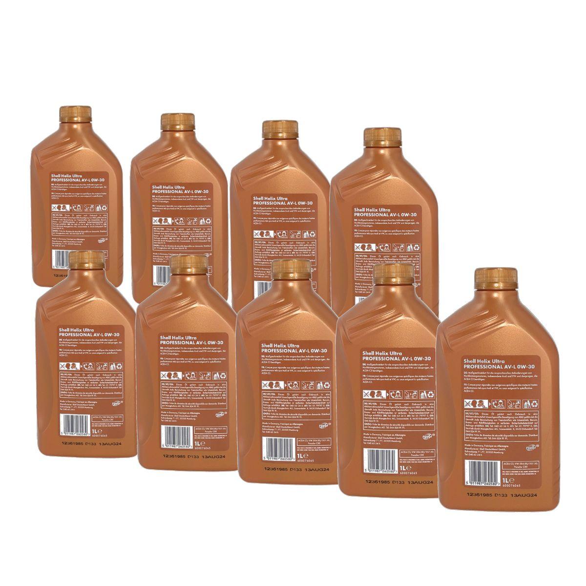 Shell Helix Ultra Professional AV-L 0W-30 9x1 Liter