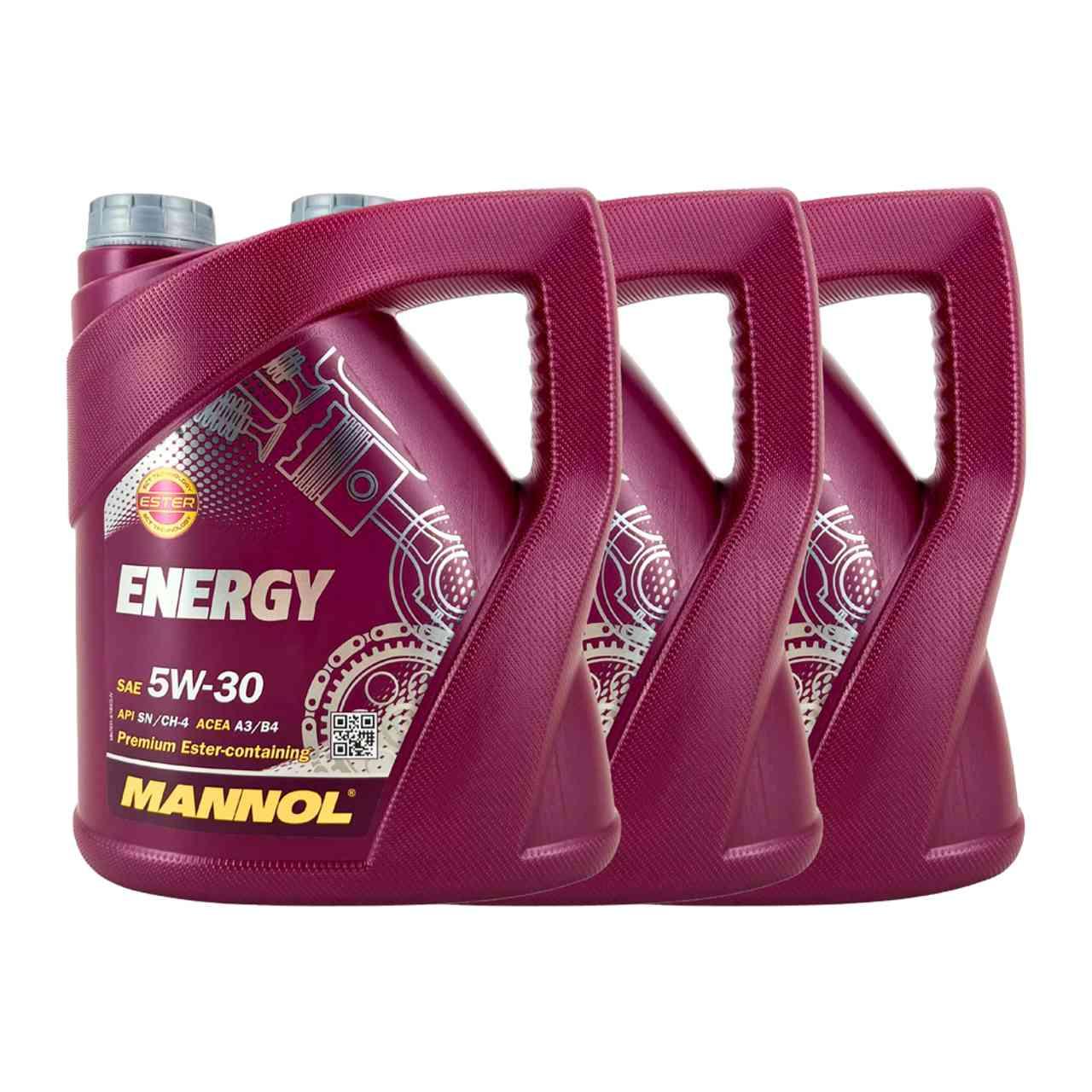 MANNOL Motoröl Energy 5W-30 – 3 Liter Plus Motor Doctor Additiv 350 Ml | Teilsynthetisch, API SL/CF
