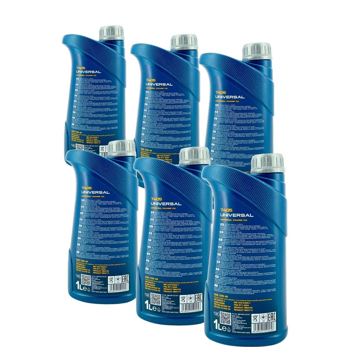 Mannol Universal 15W-40 6x1 Liter