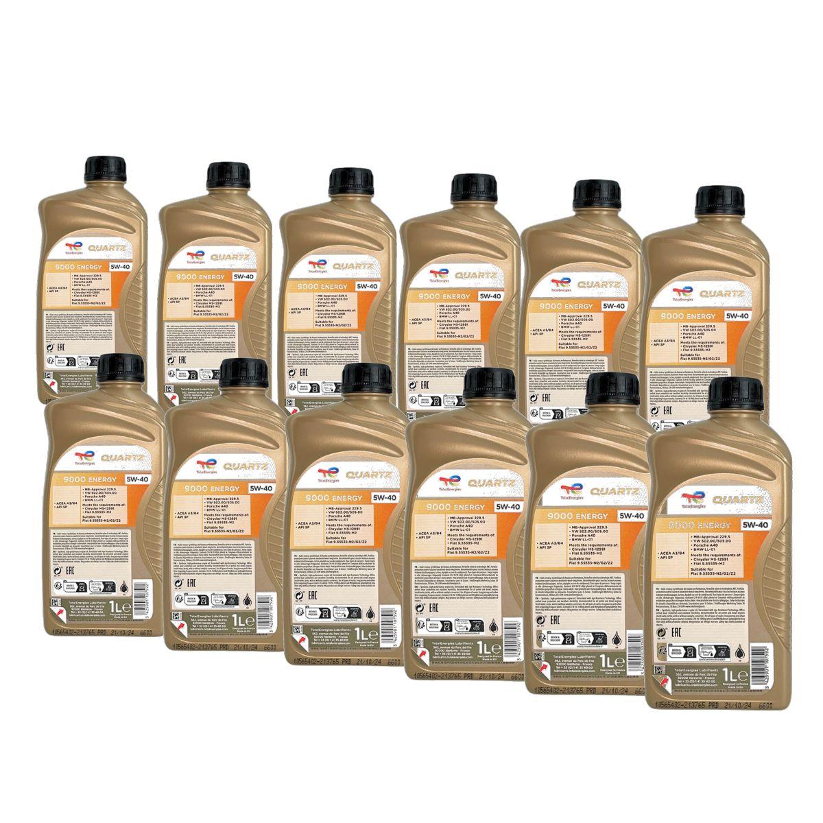 Total Quartz 9000 Energy 5W-40 12x1 Liter