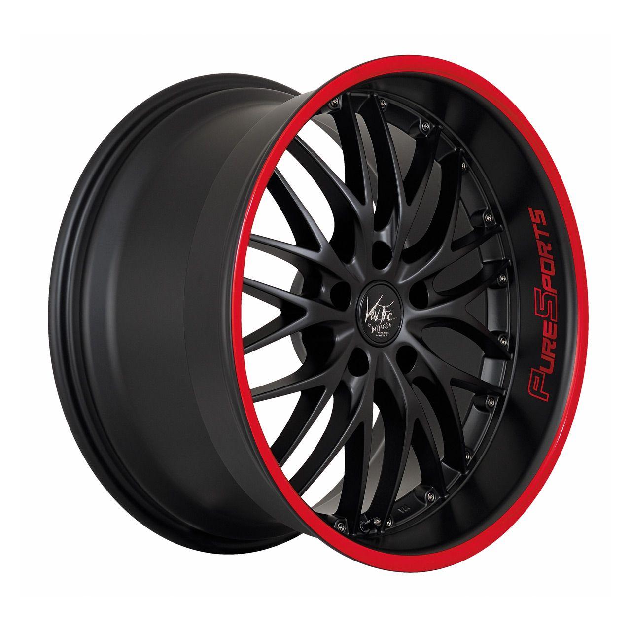 BARRACUDA VOLTEC T6 mattblack puresports color trim rot 7.0Jx17 4x100 ET33