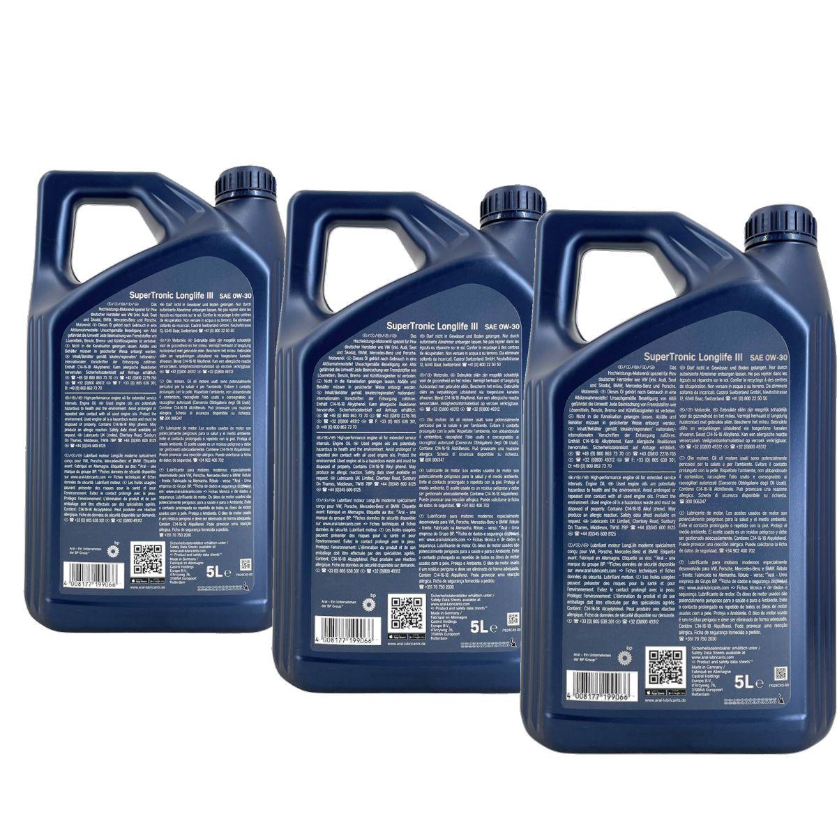 Aral SuperTronic LL III/3 0W-30 3x5 Liter