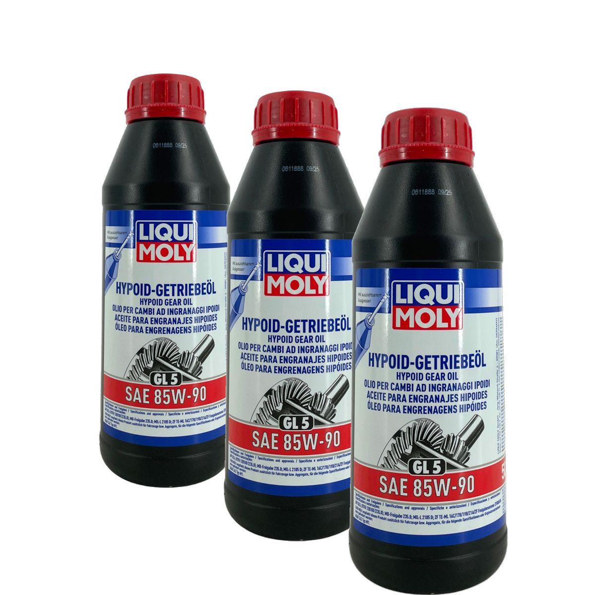 Liqui Moly Hypoid-Getriebeöl (GL5) SAE 85W-90 3x500 ML