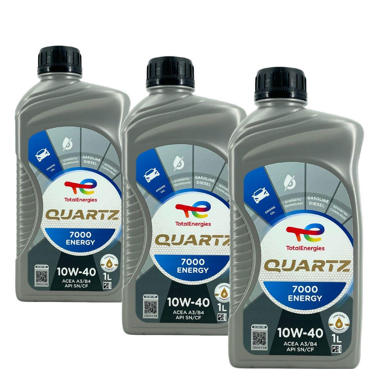Total Quartz 7000 Energy 10W-40 3x1 Liter