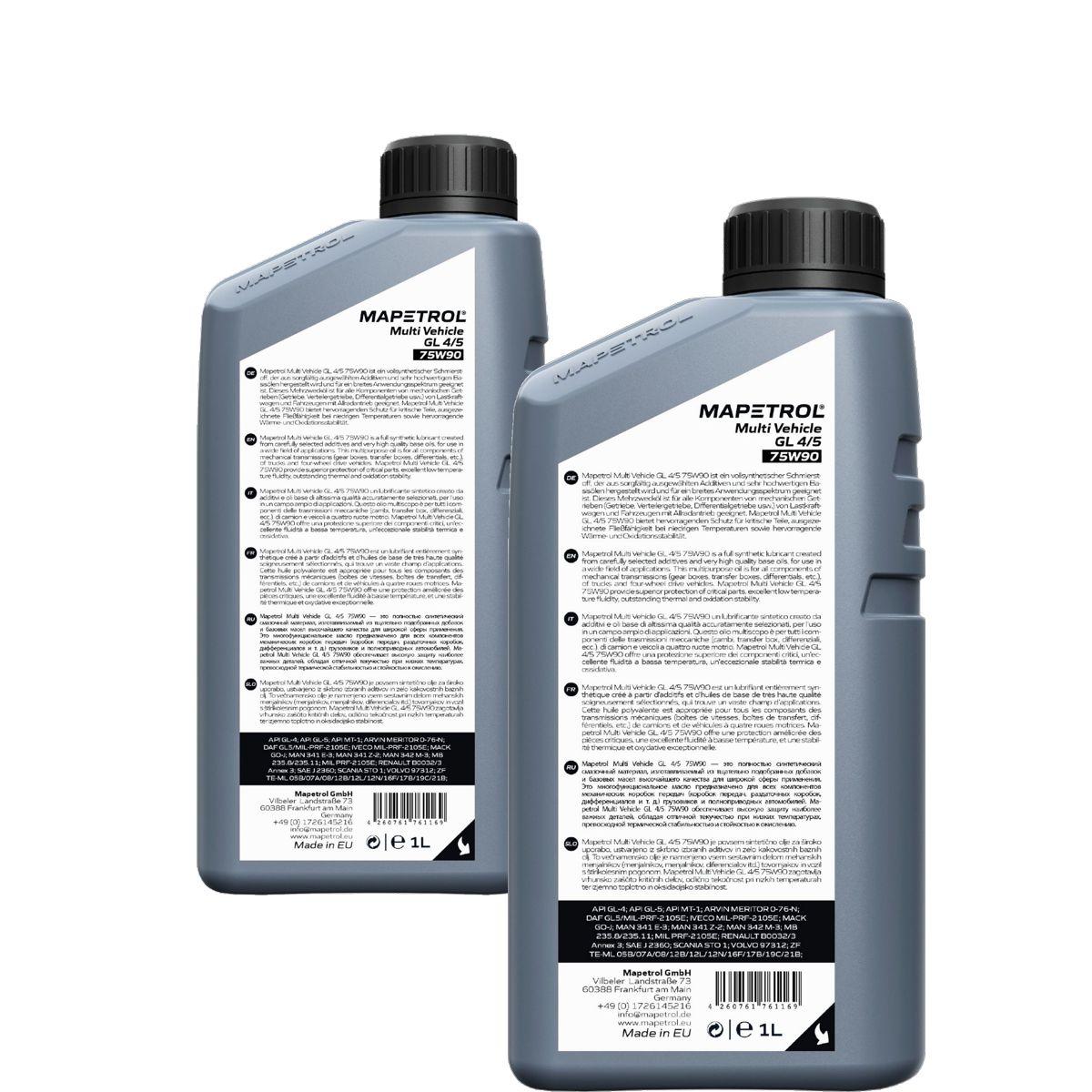 Mapetrol Multi Vehicle GL 4/5 75W-90 2x1 Liter
