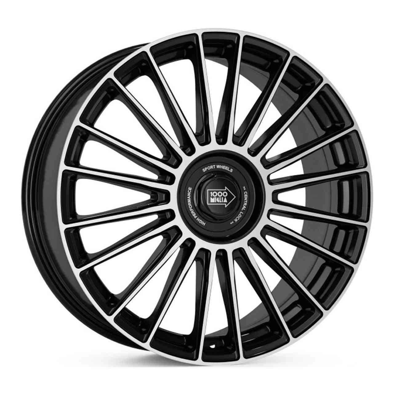 1000 MIGLIA MM1022 black polished 8.5Jx20 5x108/112 ET45