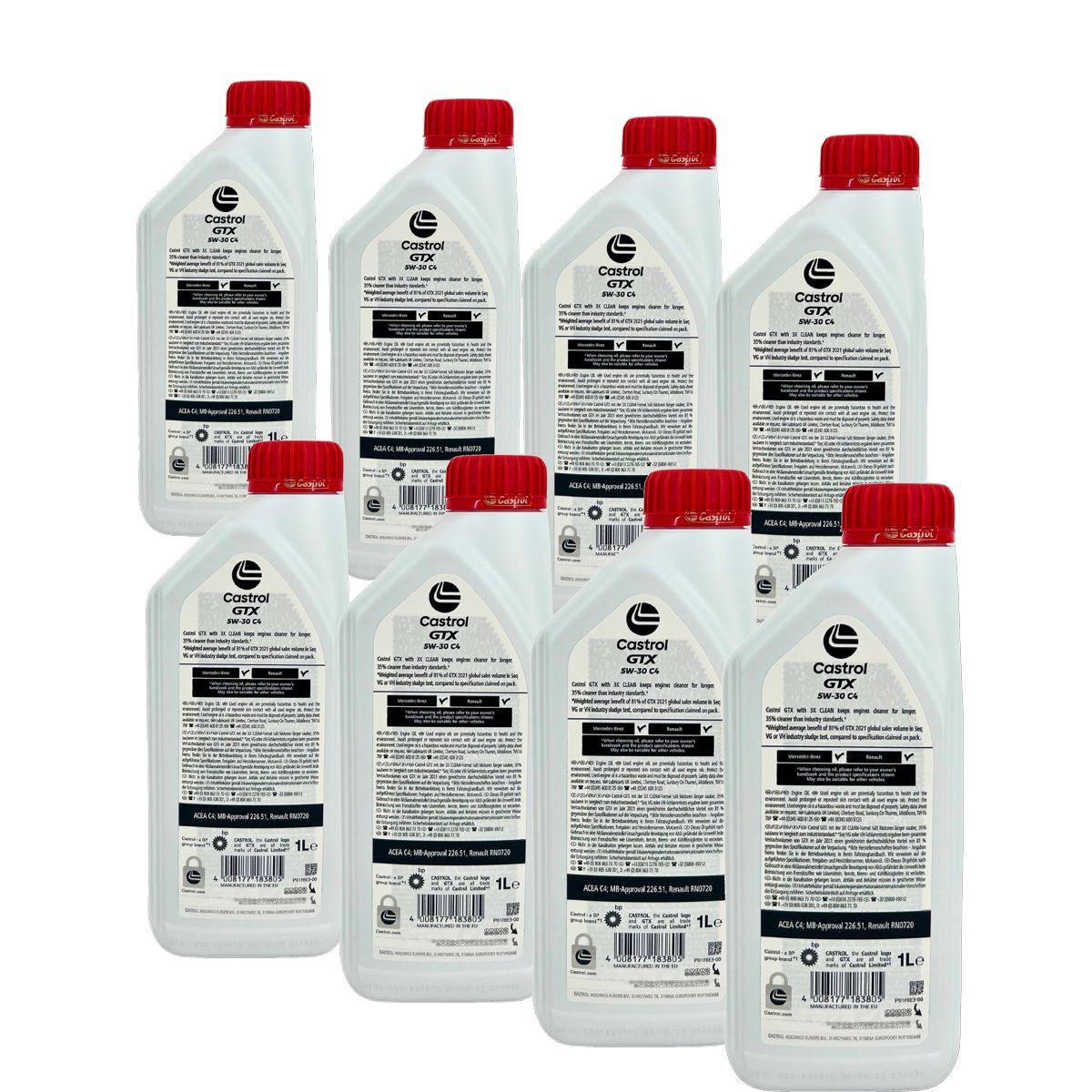 Castrol GTX 5W-30 C4 8x1 Liter