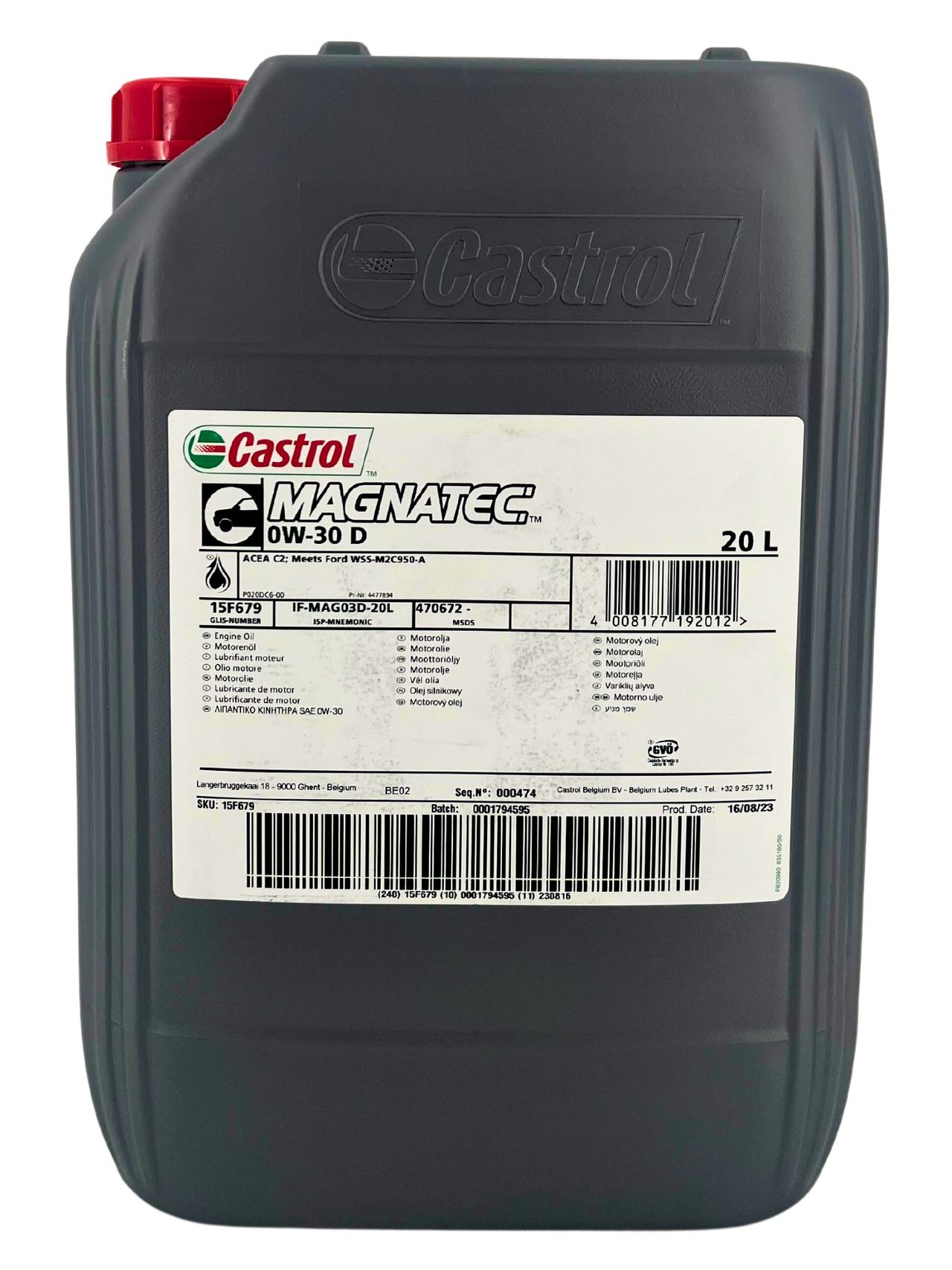 Castrol Magnatec 0W-30 D 20 Liter