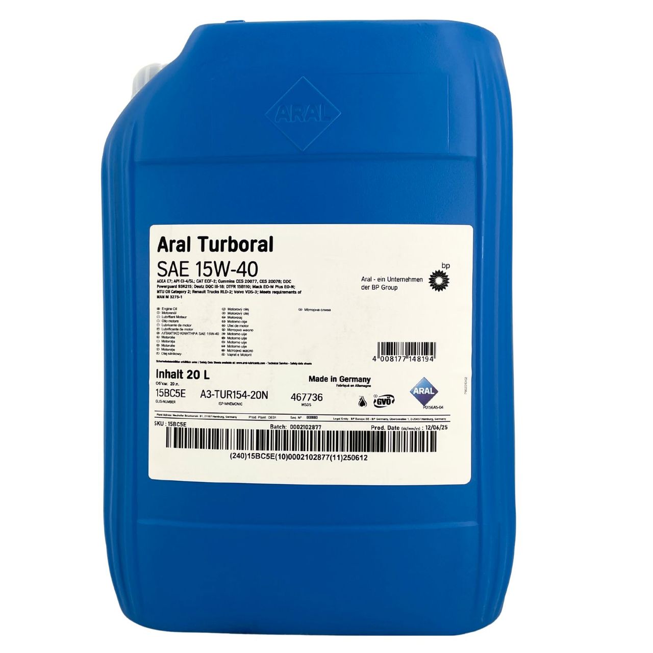 Aral Turboral 15W-40 20 Liter