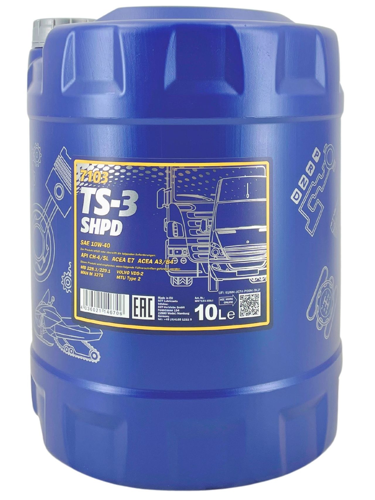 Mannol TS-3 SHPD 10W-40 10 Liter