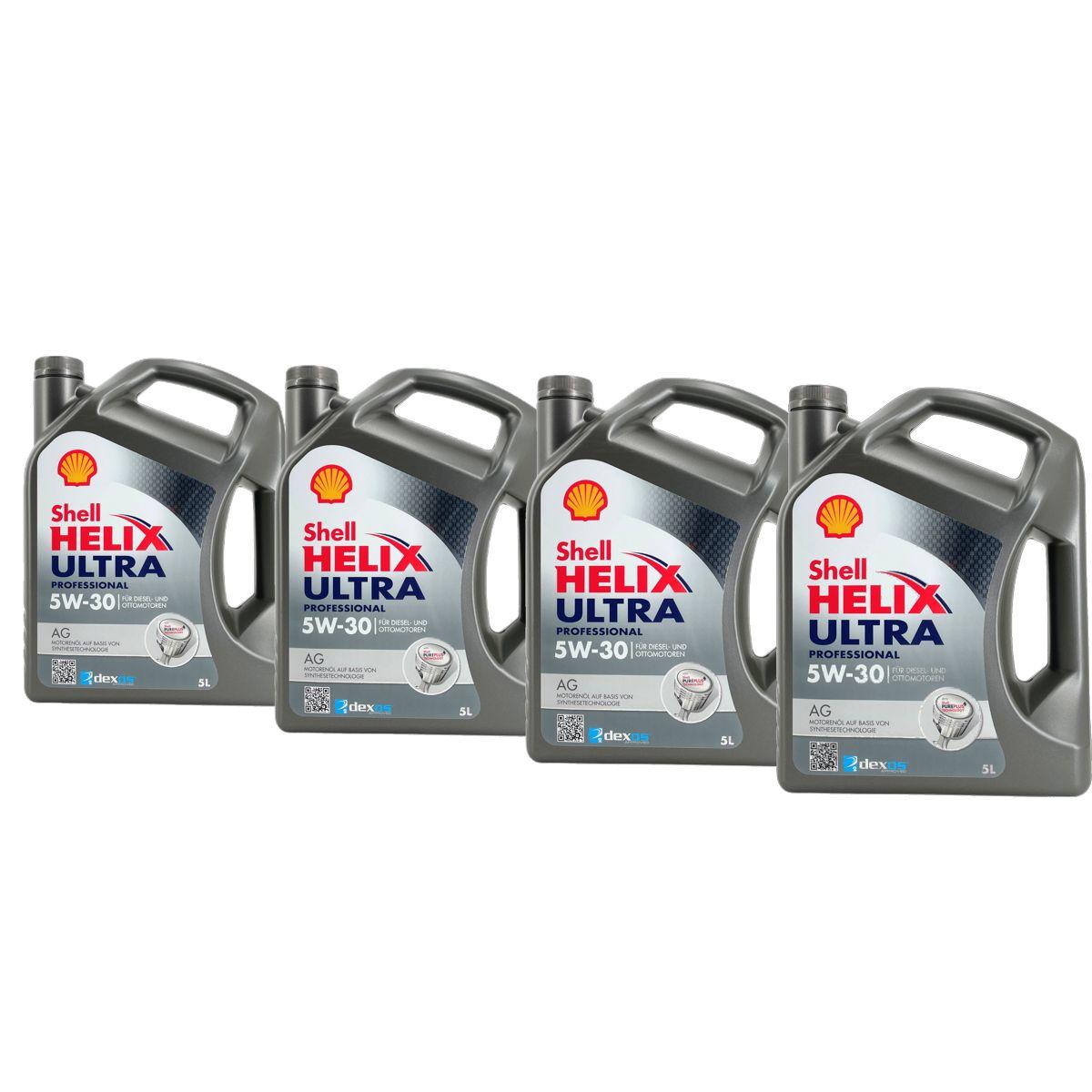 Shell Ag Packaging Updates Shell Helix Ultra Professional AG 5W-30 4x5 Liter