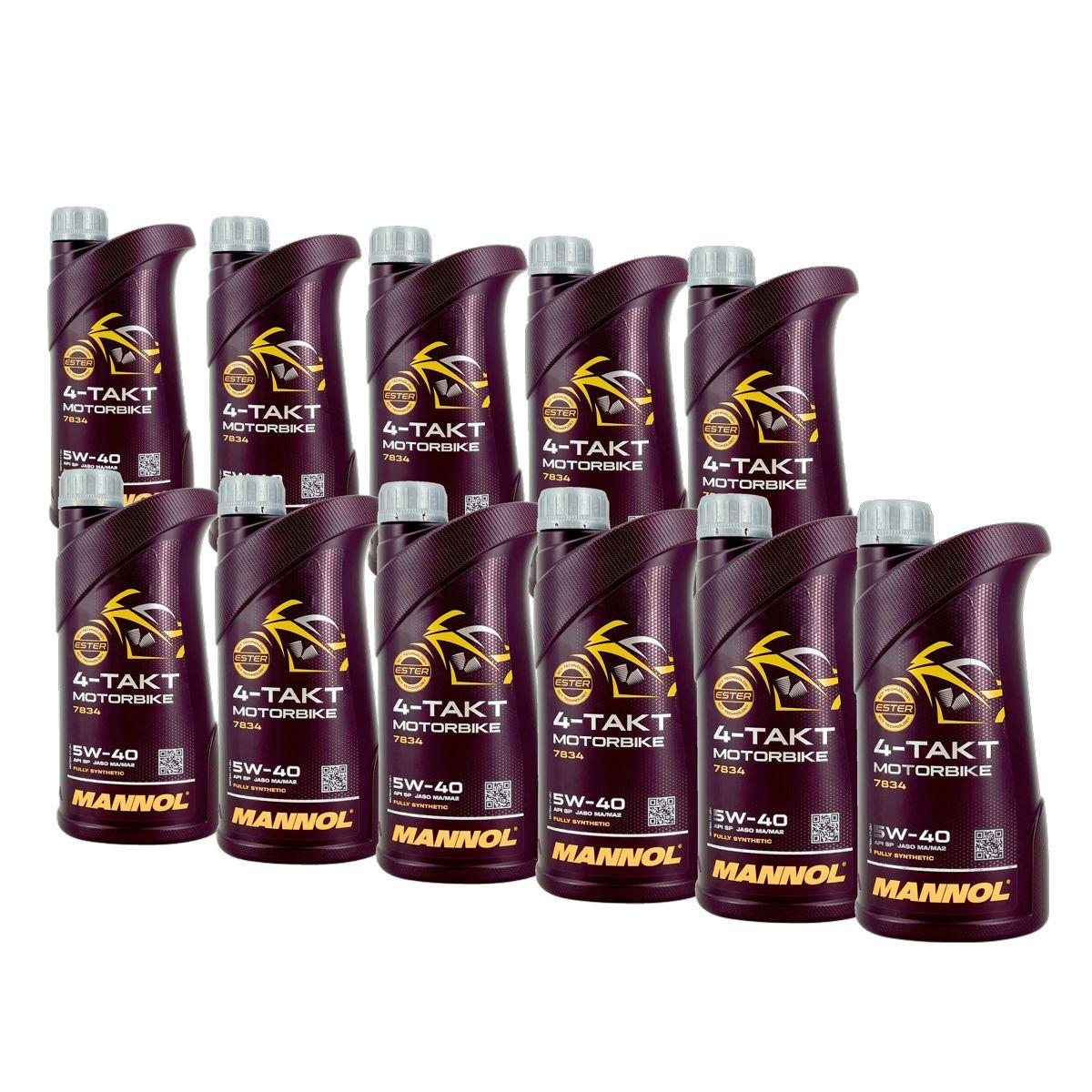 Mannol 4-Takt Motorbike 5W-40 11x1 Liter