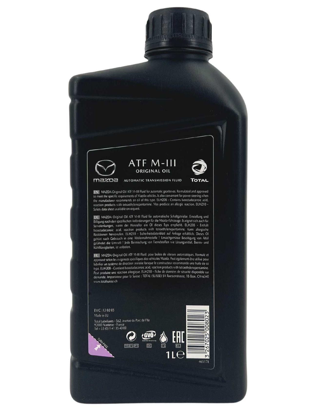Mazda Original Oil ATF M-III Automatic Transmission Fluid 1 Liter