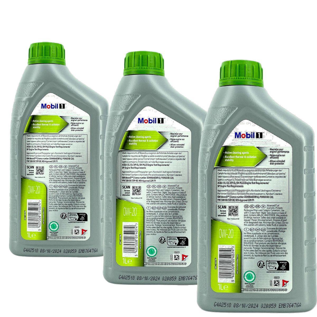 Mobil 1 ESP X2 0W-20 3x1 Liter