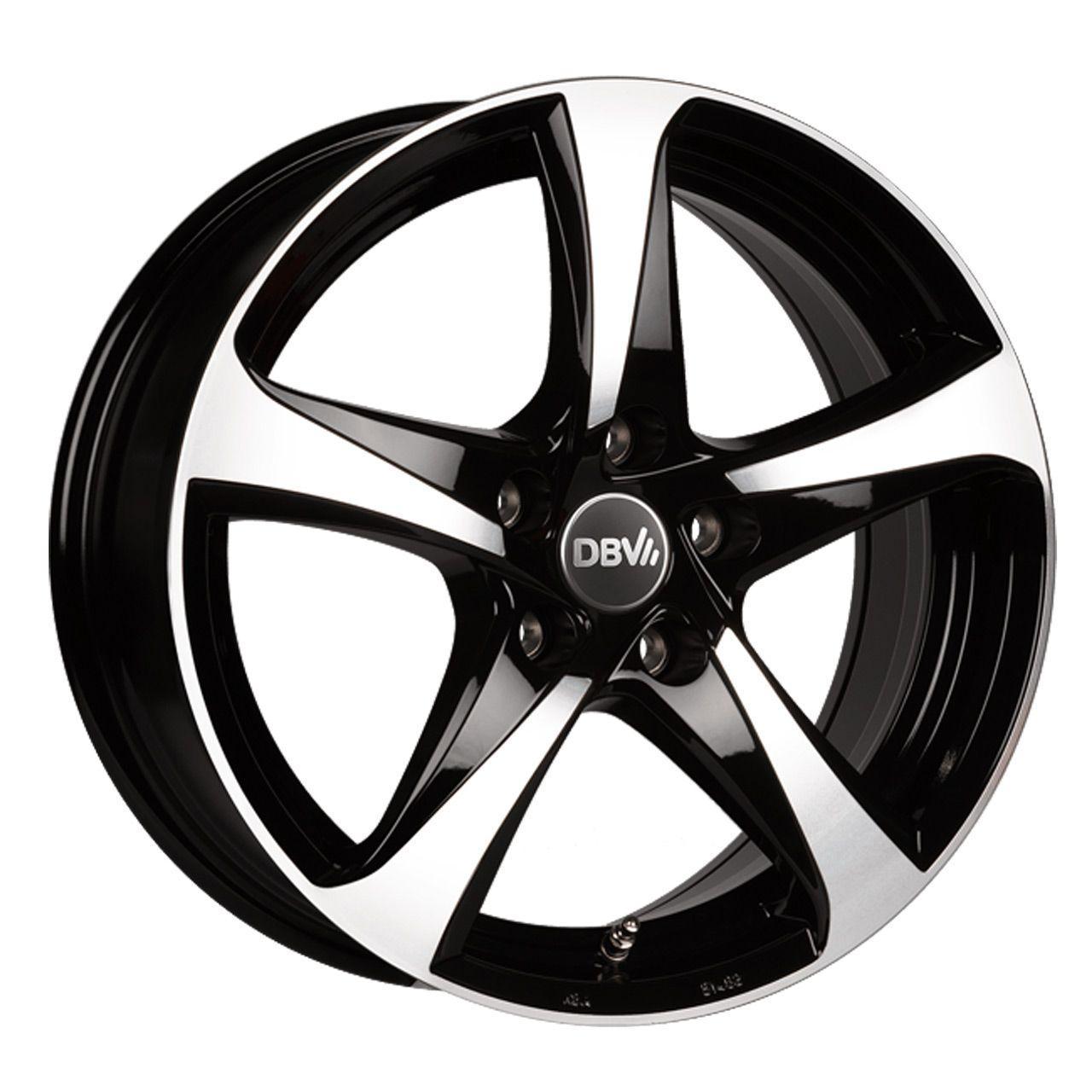 DBV 5SP 001 schwarz glänzend frontpoliert 6.5Jx16 5x114.3 ET40