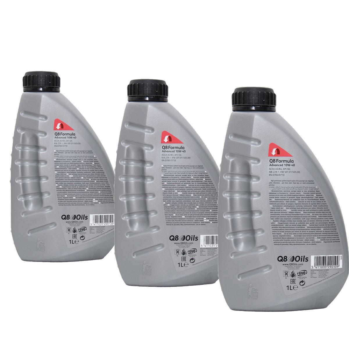 Q8 Formula Advanced 10W-40 3x1 Liter