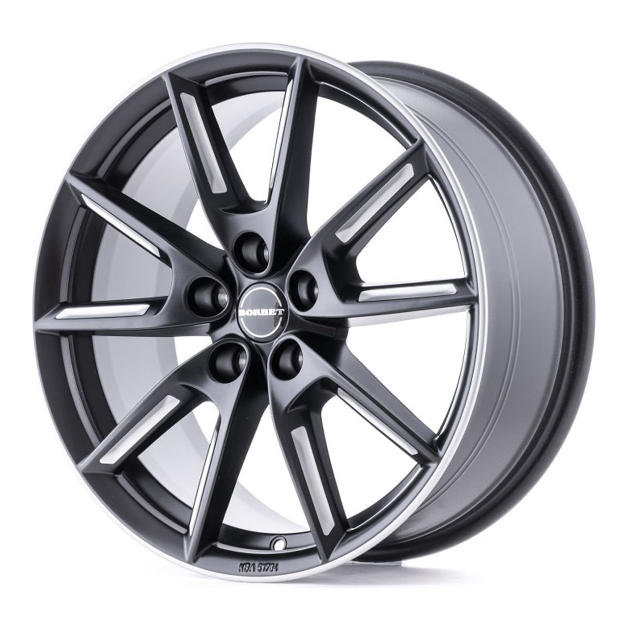 BORBET DESIGN LX19 schwarzmatt poliert mit Edelstahlring 8.0Jx19 5x114.3 ET50