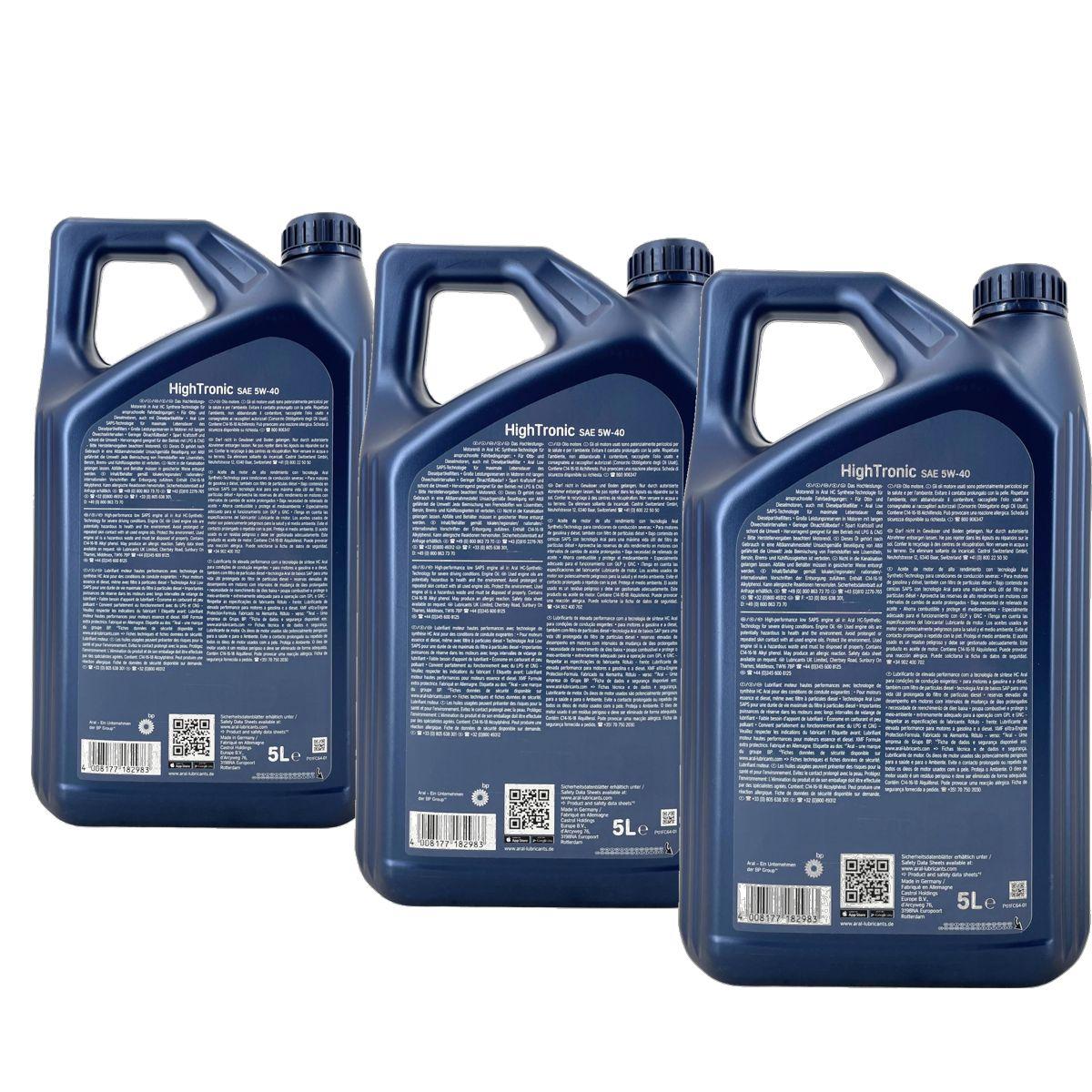 Aral HighTronic 5W-40 3x5 Liter