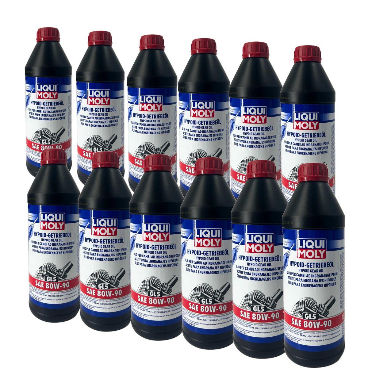 Liqui Moly Hypoid-Getriebeöl (GL5) SAE 80W-90 12x1 Liter