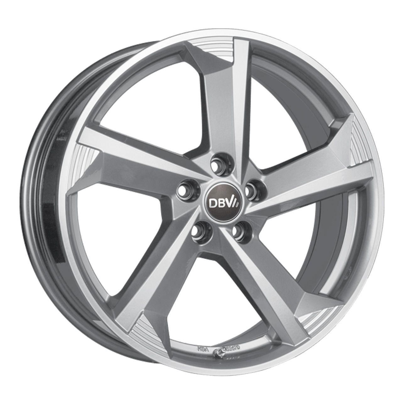 DBV TORINO III hyper silber front poliert 8.0Jx18 5x108 ET45