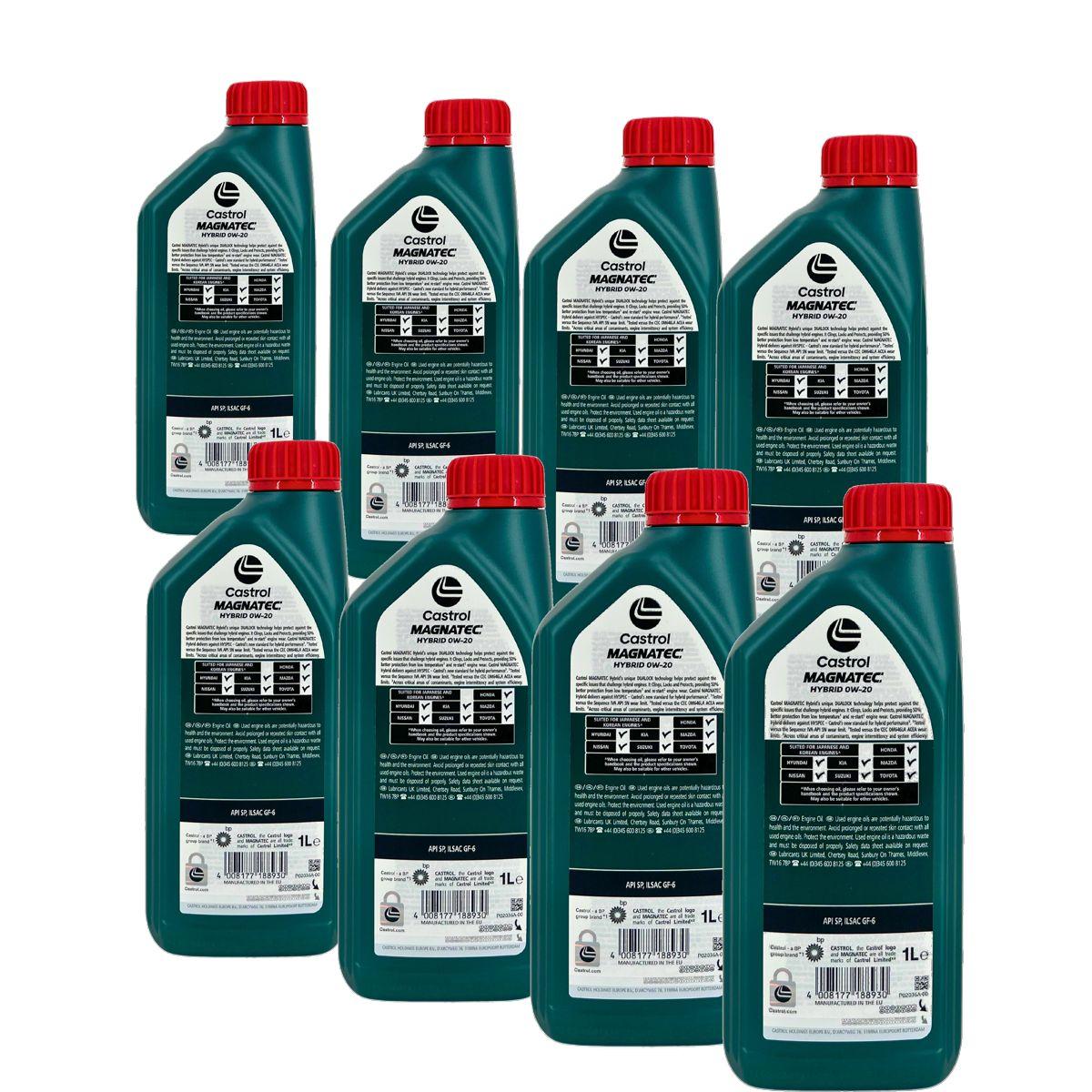 Castrol Magnatec Hybrid 0W-20 8x1 Liter