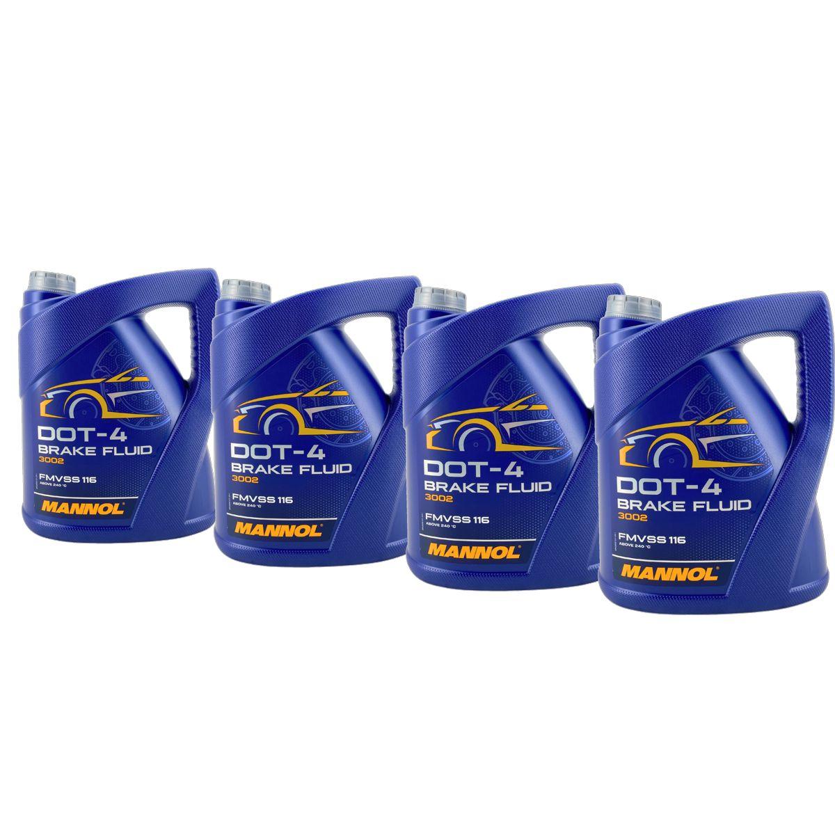 Mannol Brake Fluid DOT-4 4x5 Liter