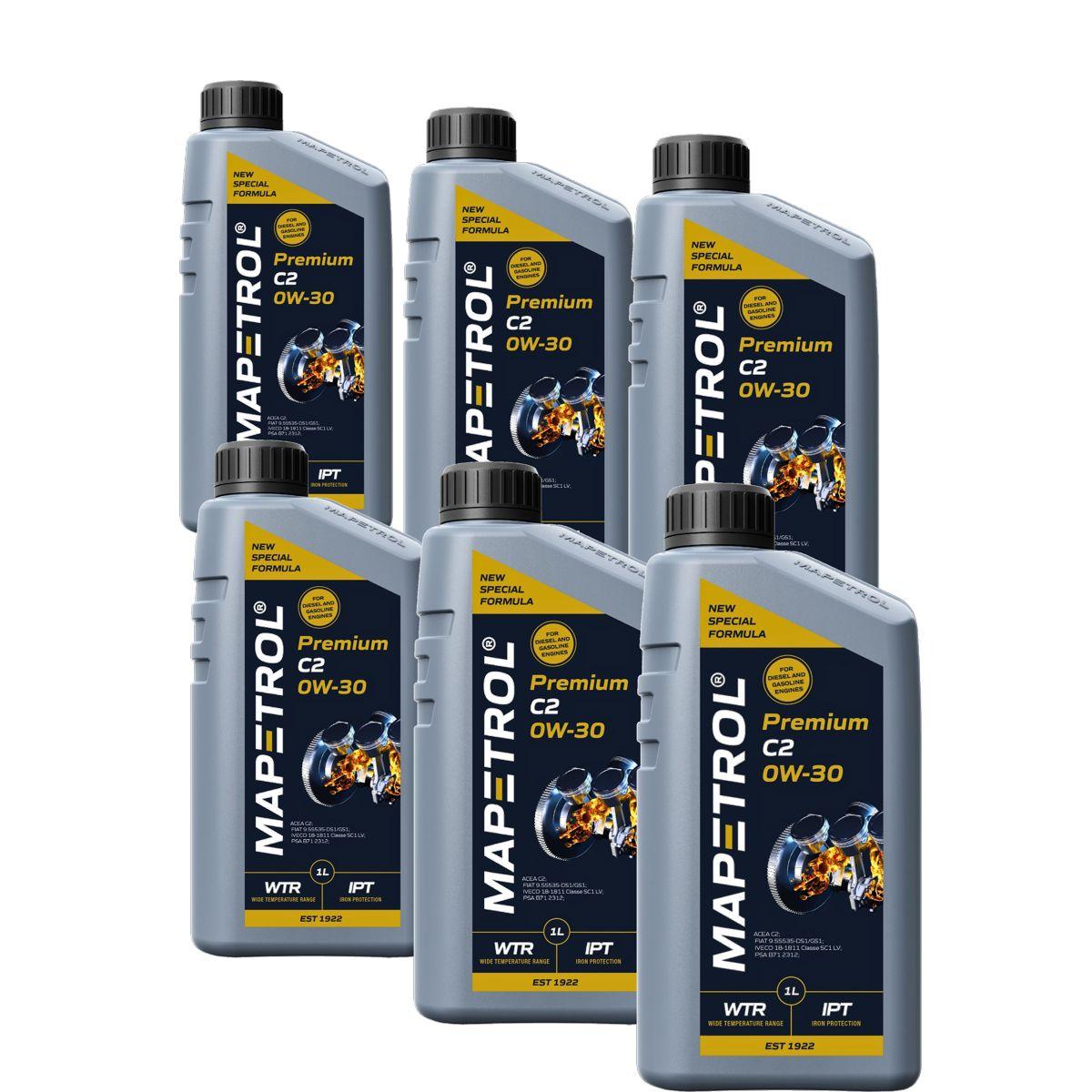 Mapetrol Premium C2 0W-30 6x1 Liter