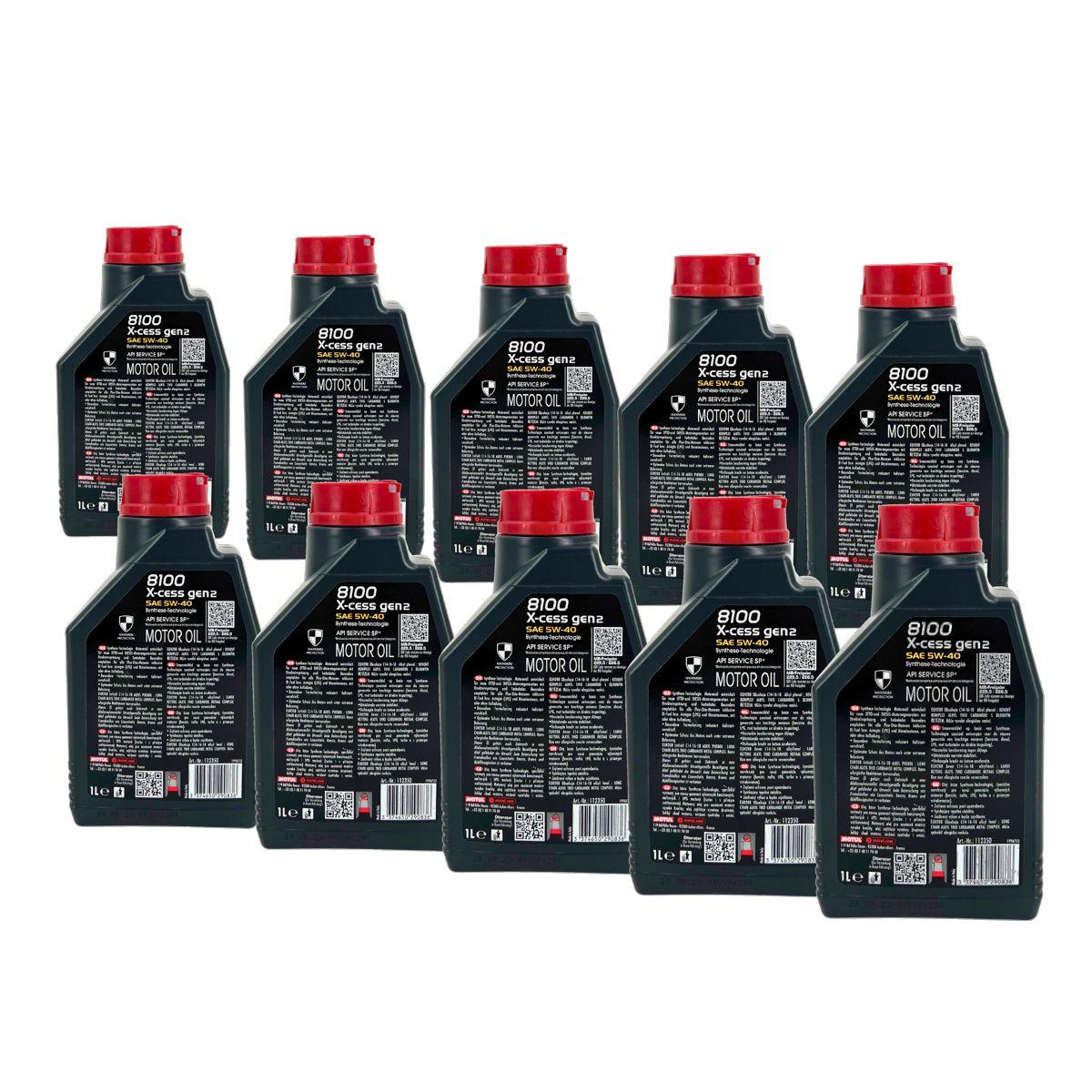 Motul 8100 X-cess GEN2 5W-40 10x1 Liter