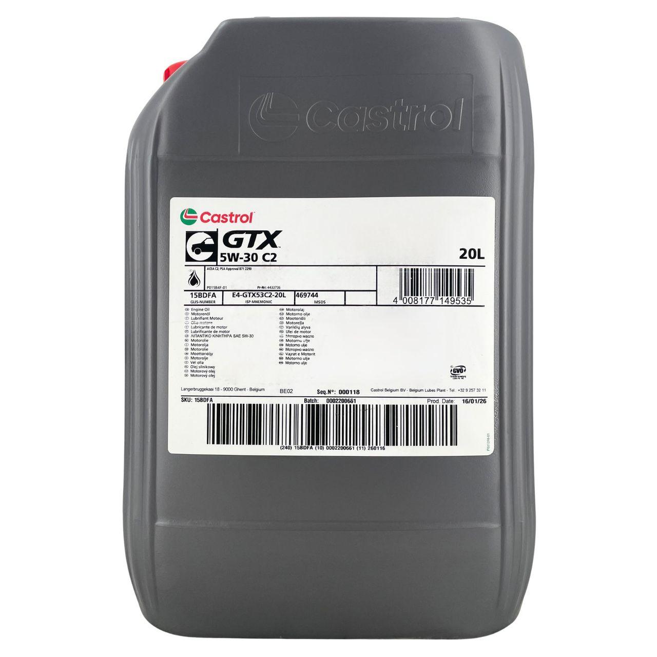 Castrol GTX 5W-30 C2 20 Liter