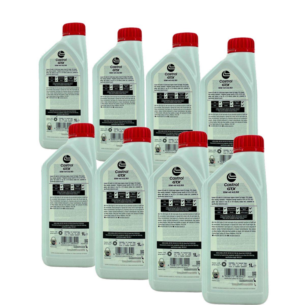 Castrol GTX 15W-40 A3/B3 8x1 Liter
